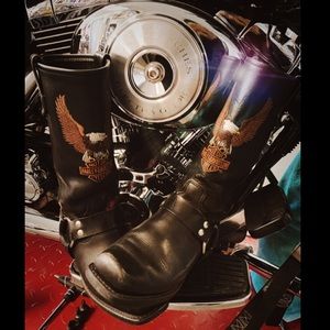 Harley 🦅 Davidson Leather HOT Biker Riding Boot